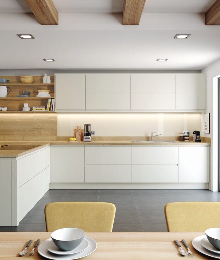 Modern handleless kitchen design York